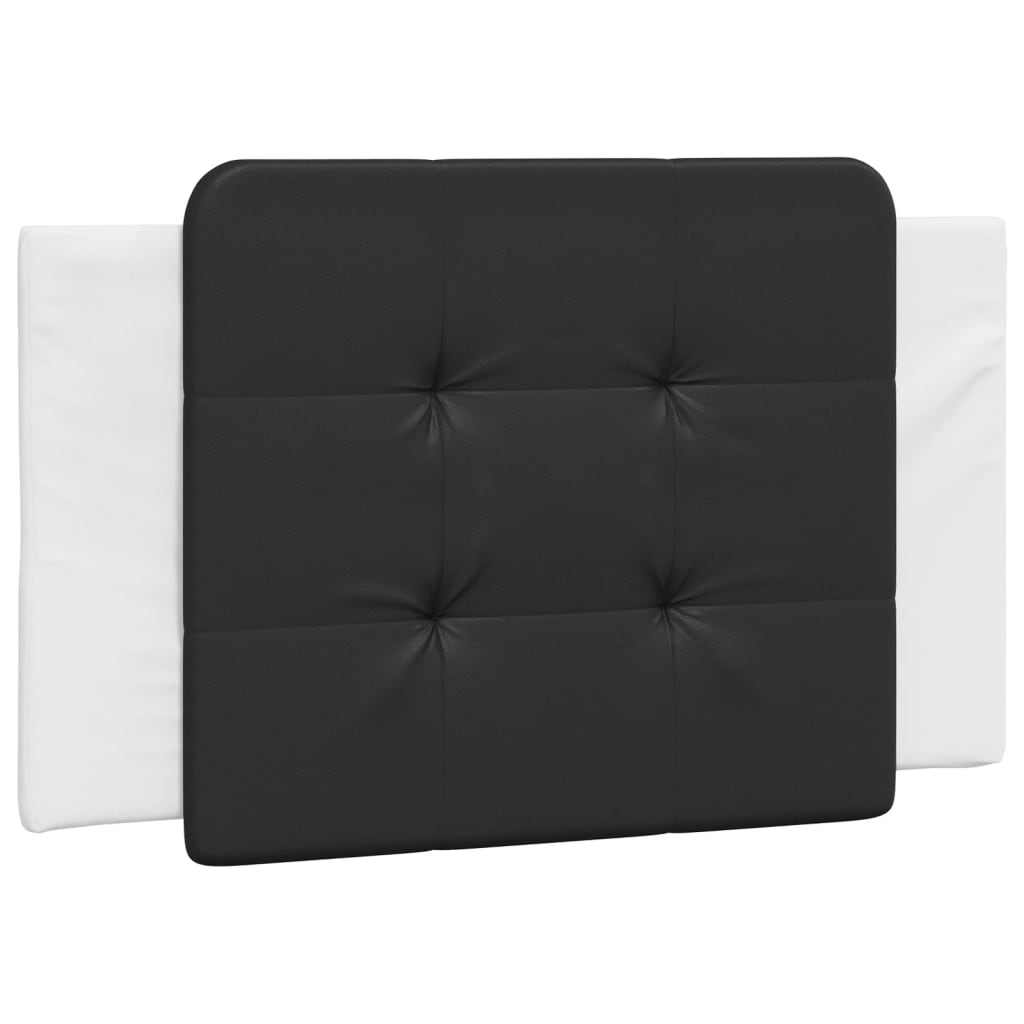 Bed Frame without Mattress "Zadar" White and Black 80x200 cm Faux Leather