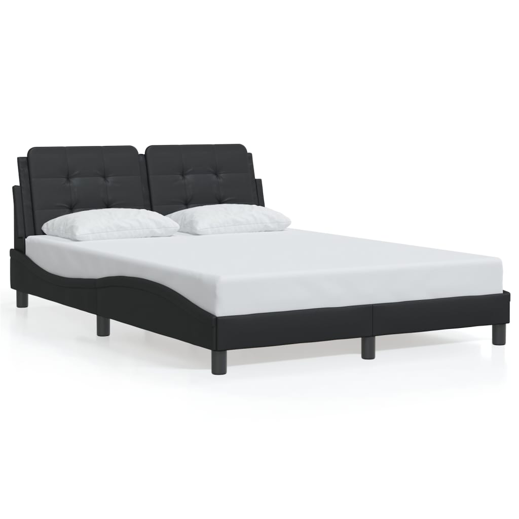 Bed Frame without Mattress "Zadar" Black 140x200 cm Faux Leather