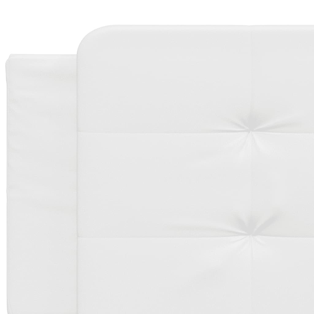 Bed Frame with LED without Mattress "Zadar" White 200x200 cm