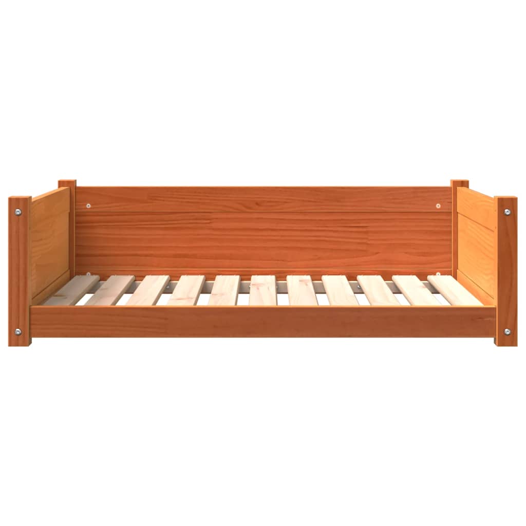 Dog Bed Wax Brown 95.5x65.5x28 cm Solid Wood Pine
