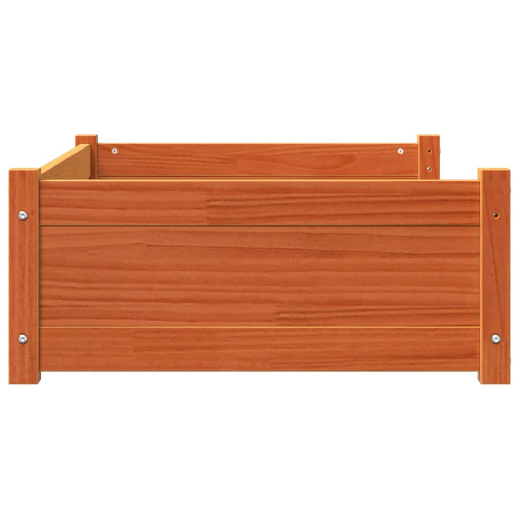Dog Bed Wax Brown 95.5x65.5x28 cm Solid Wood Pine