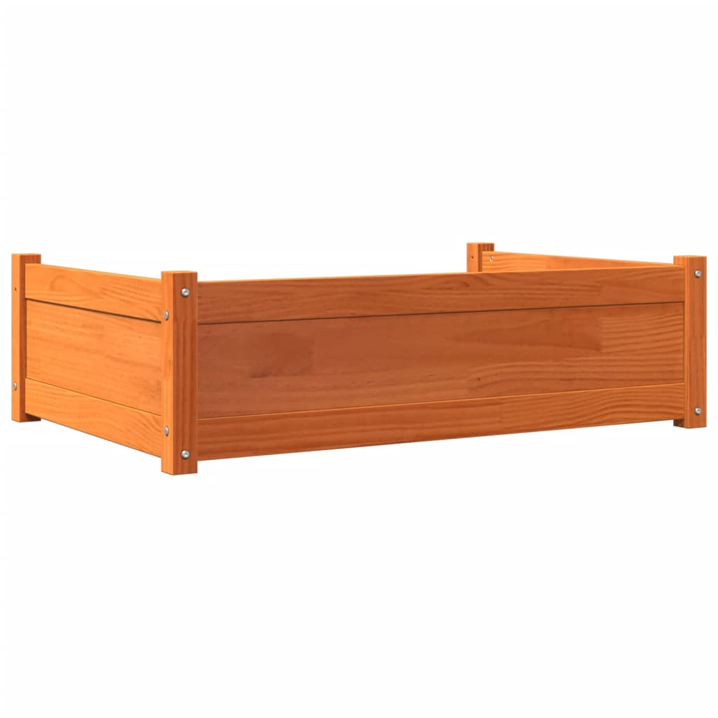 Dog Bed Wax Brown 95.5x65.5x28 cm Solid Wood Pine
