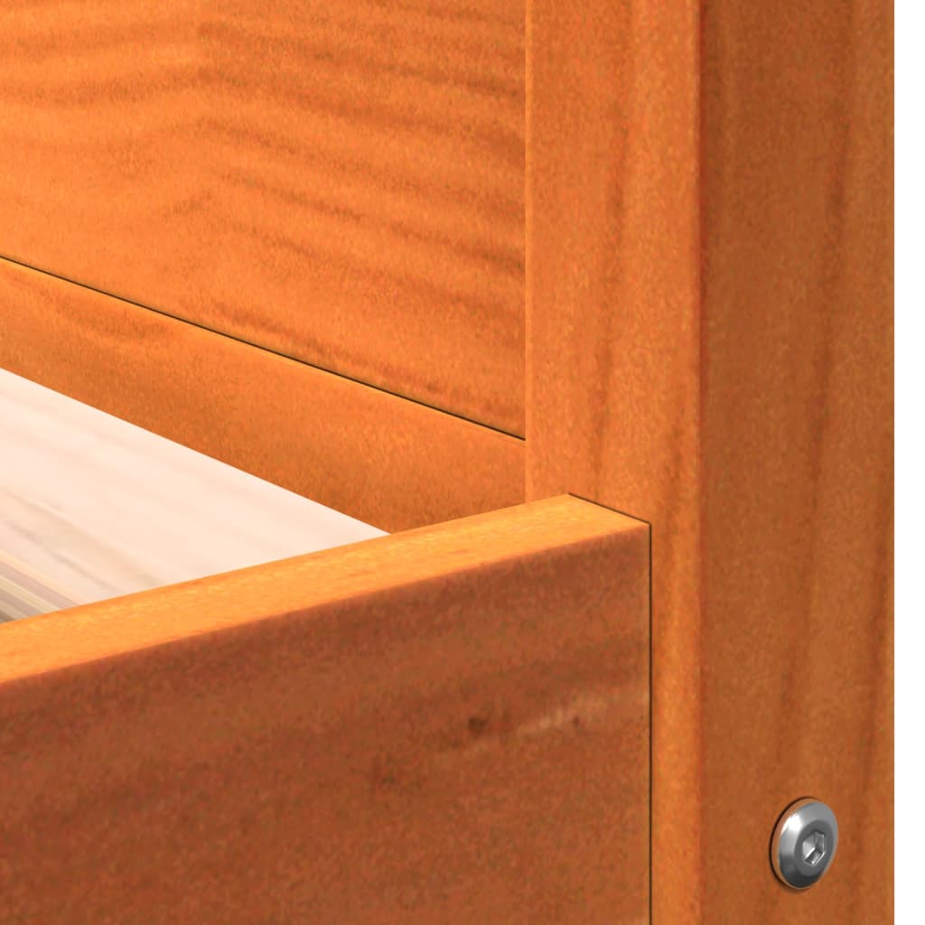 Dog Bed Wax Brown 95.5x65.5x28 cm Solid Wood Pine