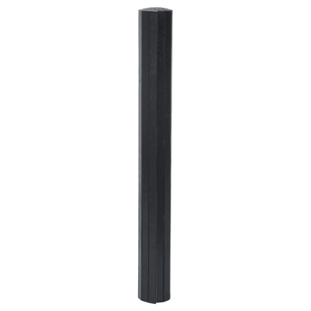 Rug Rectangular Black 60x100 cm Bamboo