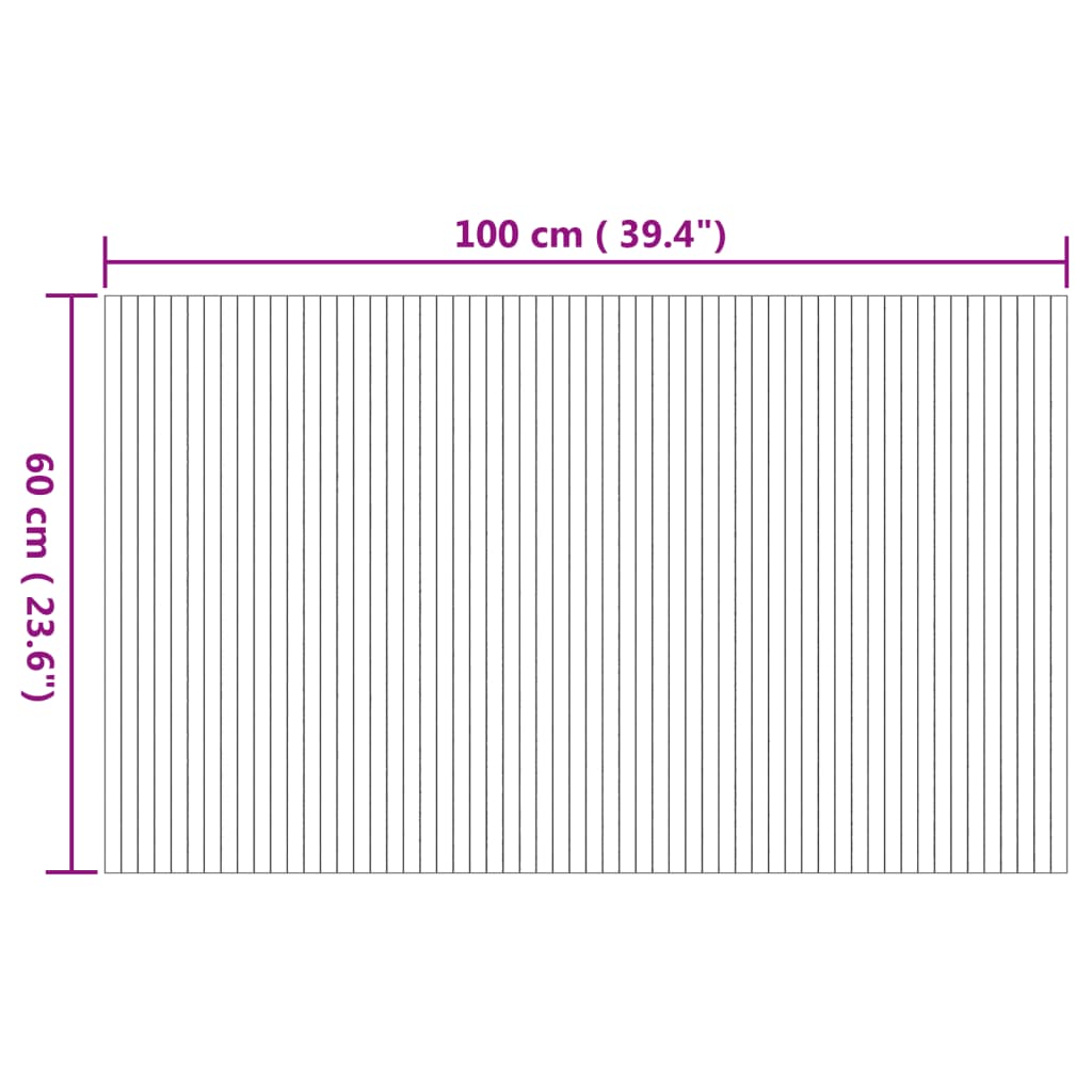 Rug Rectangular Nature 60x100 cm Bamboo