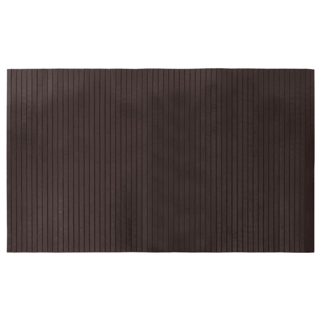 Rug Rectangular Dark Brown 60x100 cm Bamboo
