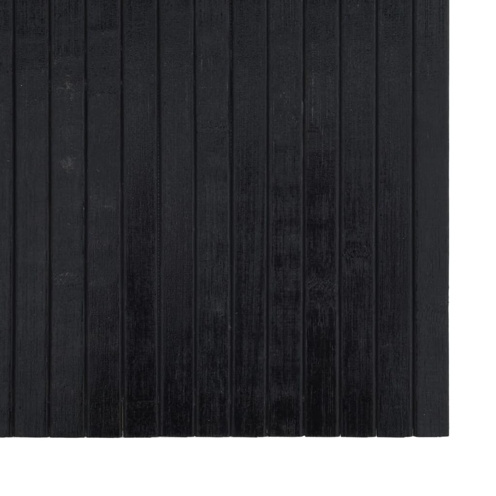 Rug Rectangular Black 60x200 cm Bamboo