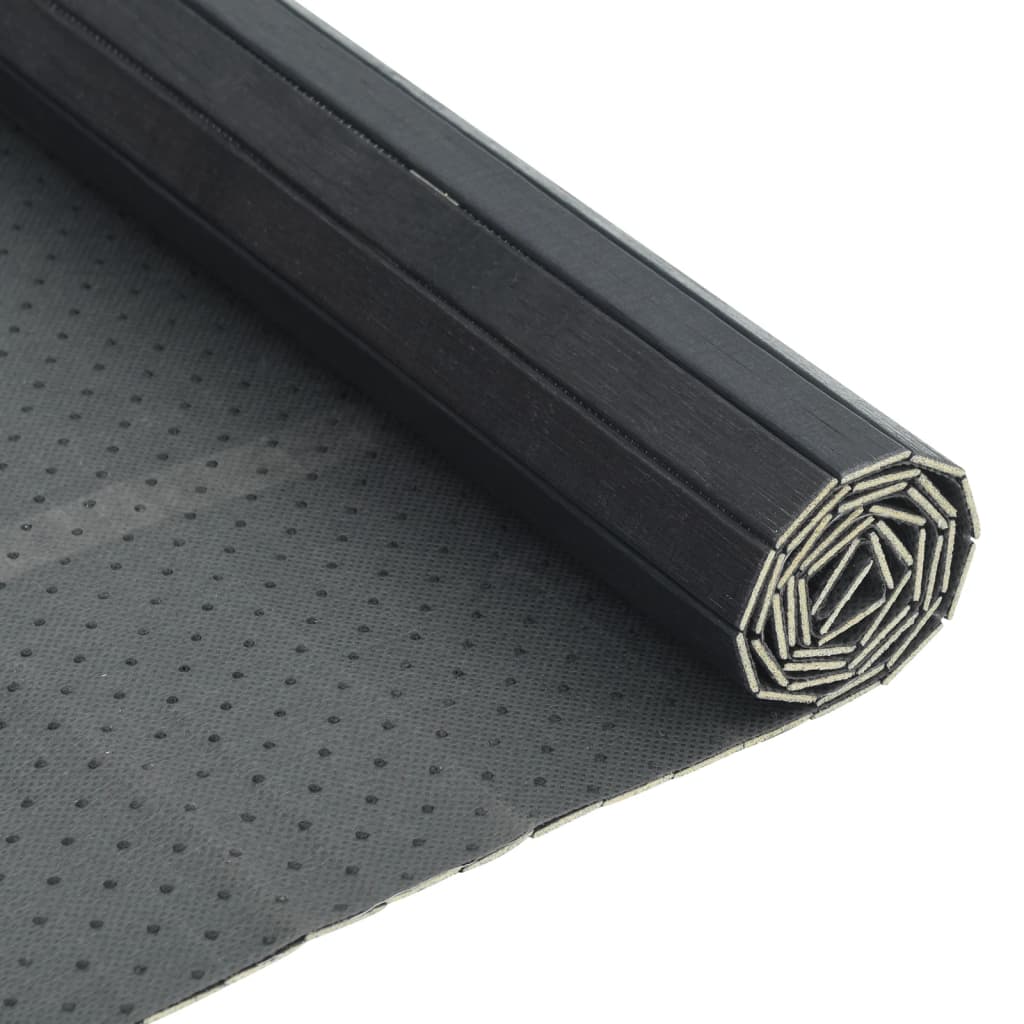 Rug Rectangular Grey 60x200 cm Bamboo