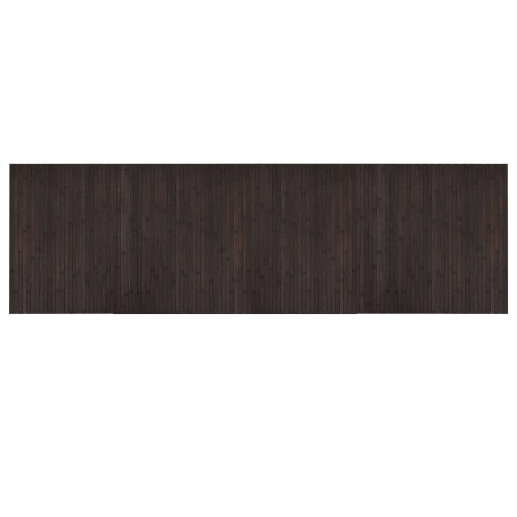 Rug Rectangular Dark Brown 60x200 cm Bamboo