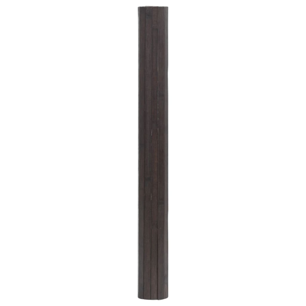 Rug Rectangular Dark Brown 60x200 cm Bamboo