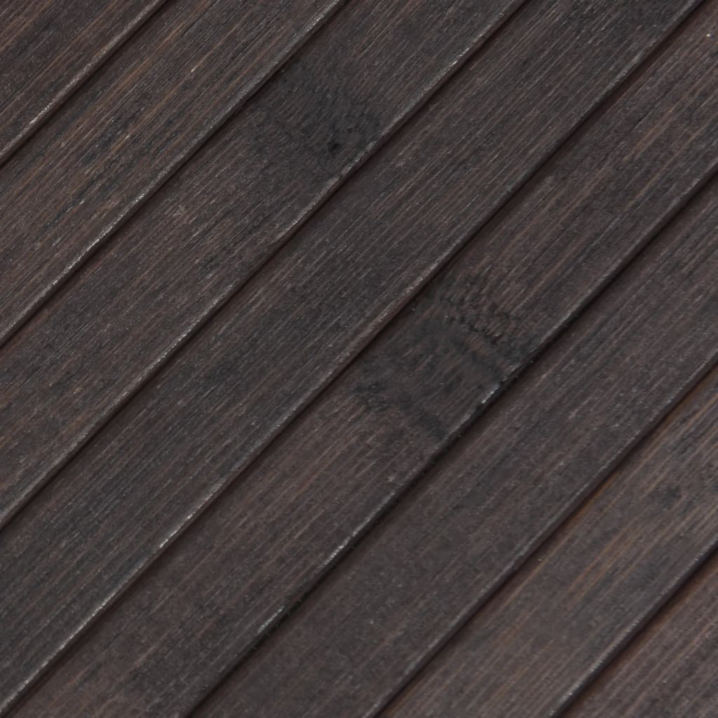 Rug Rectangular Dark Brown 60x200 cm Bamboo