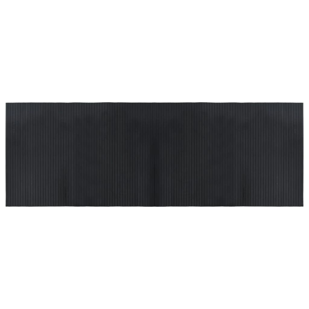 Rug Rectangular Black 70x200 cm Bamboo