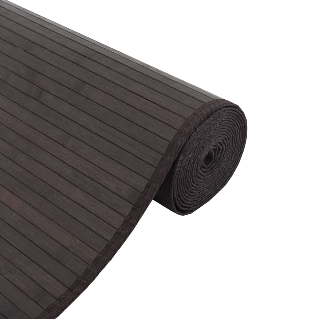 Rug Rectangular Dark Brown60x300 cm Bamboo