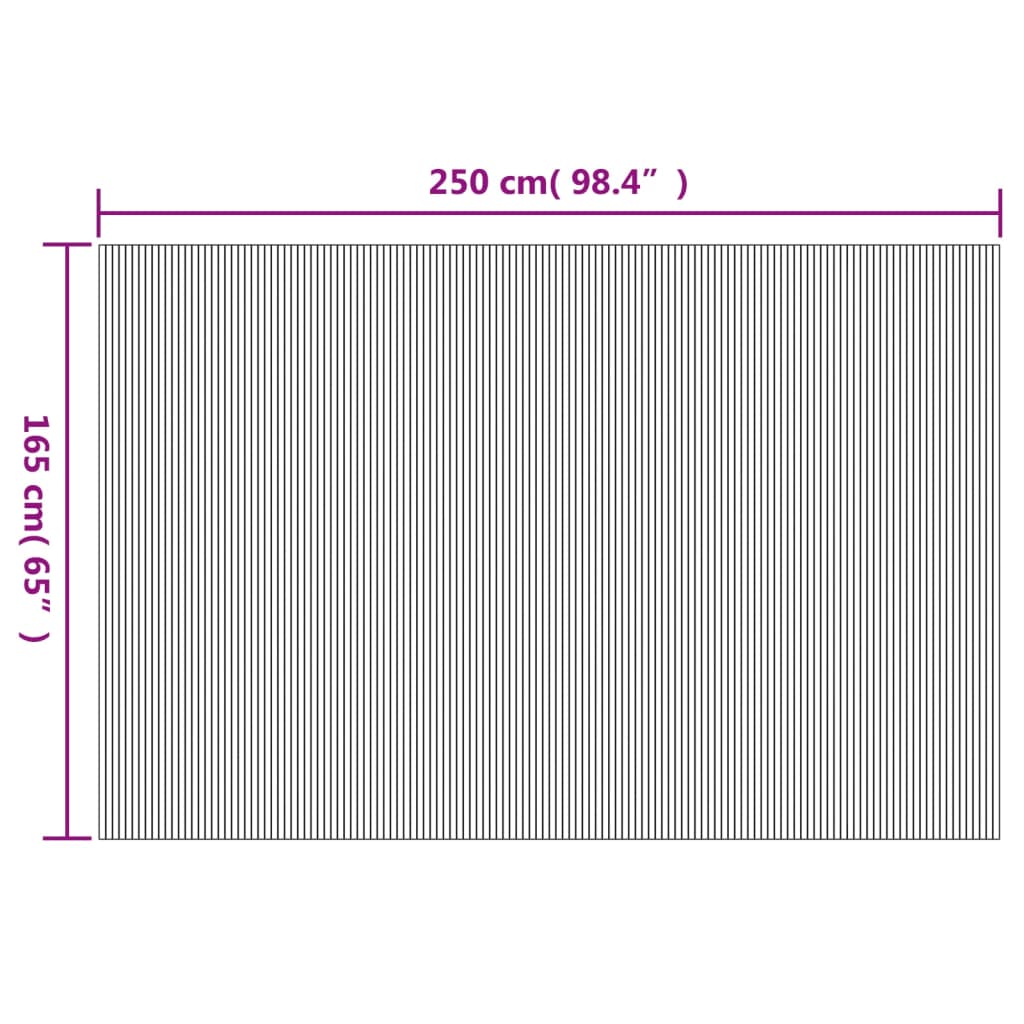 Room Divider Brown 165x250 cm Bamboo