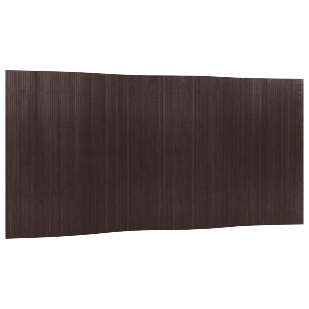 Room Divider Dark Brown 165x400 cm Bamboo