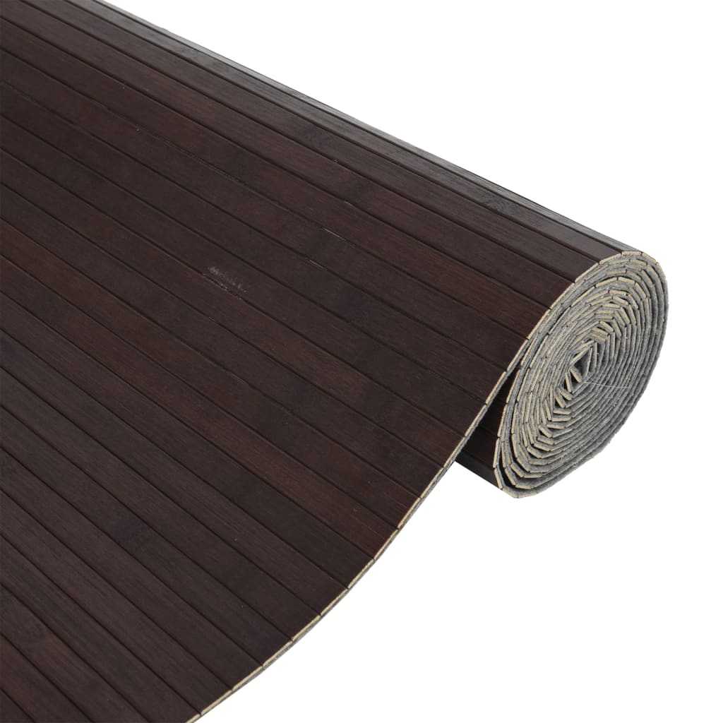 Room Divider Dark Brown 165x400 cm Bamboo