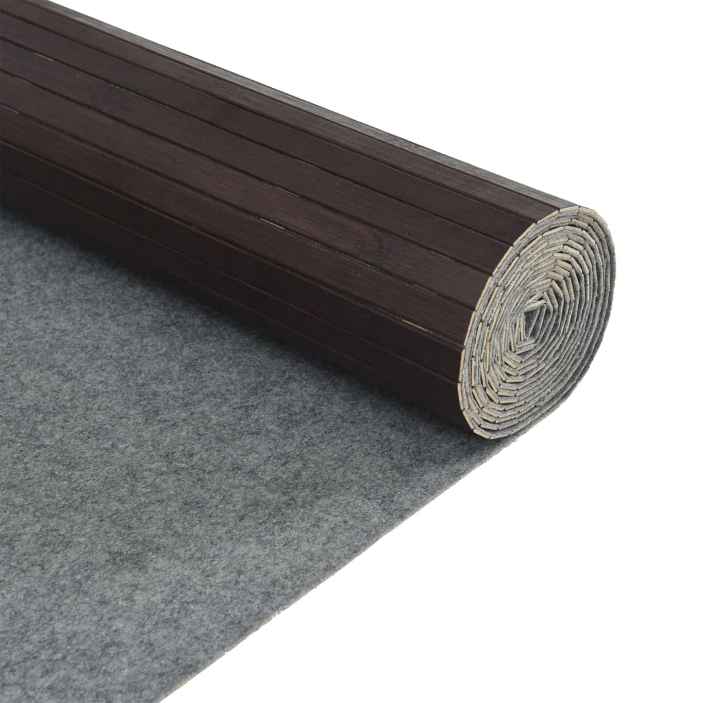 Room Divider Dark Brown 165x400 cm Bamboo