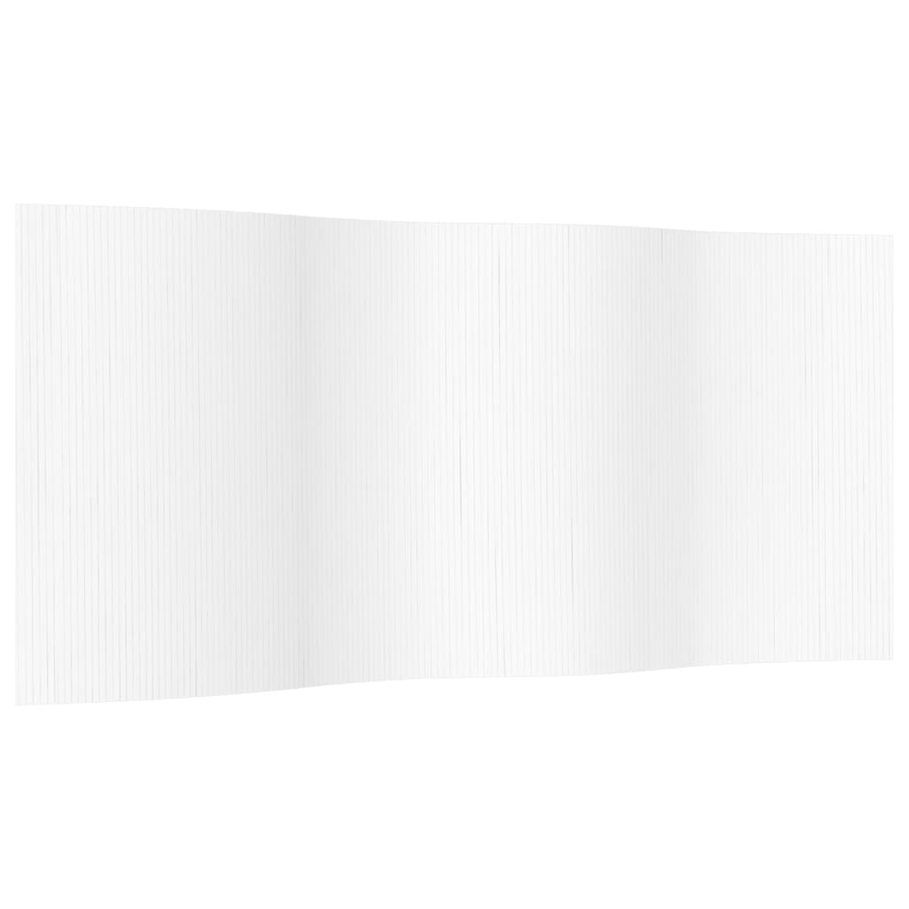 Room Divider White 165x400 cm Bamboo