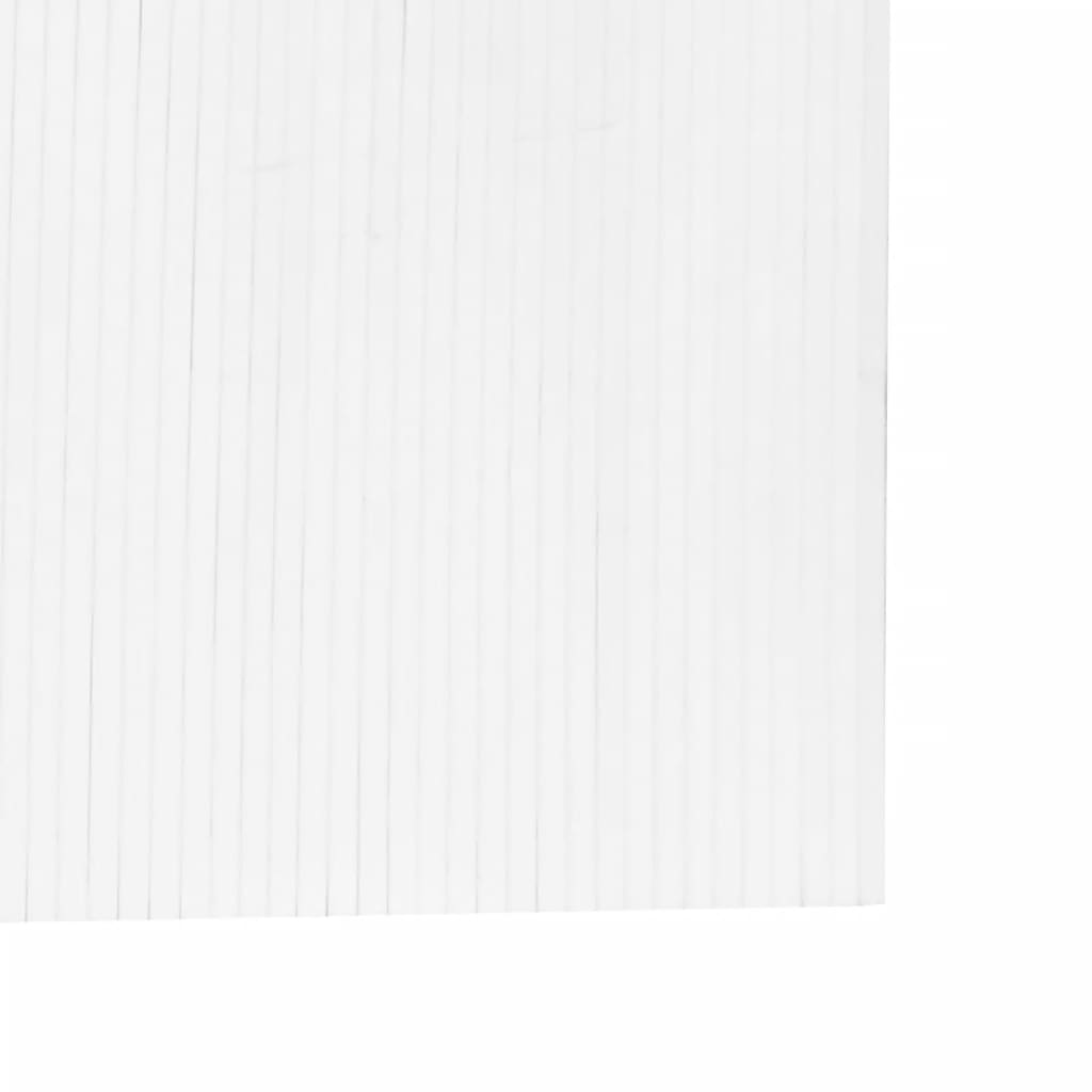 Room Divider White 165x600 cm Bamboo
