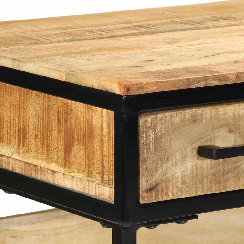 Writing Desk with Shelf Brown 100 x 50 x 75 cm Solid mango wood