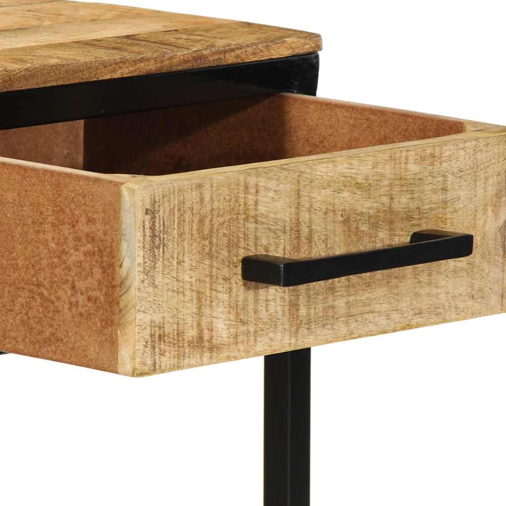 Writing Desk with Shelf Brown 100 x 50 x 75 cm Solid mango wood