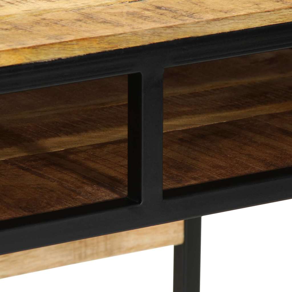 Writing Desk with Shelf Brown 80 x 50 x 75 cm Solid mango wood
