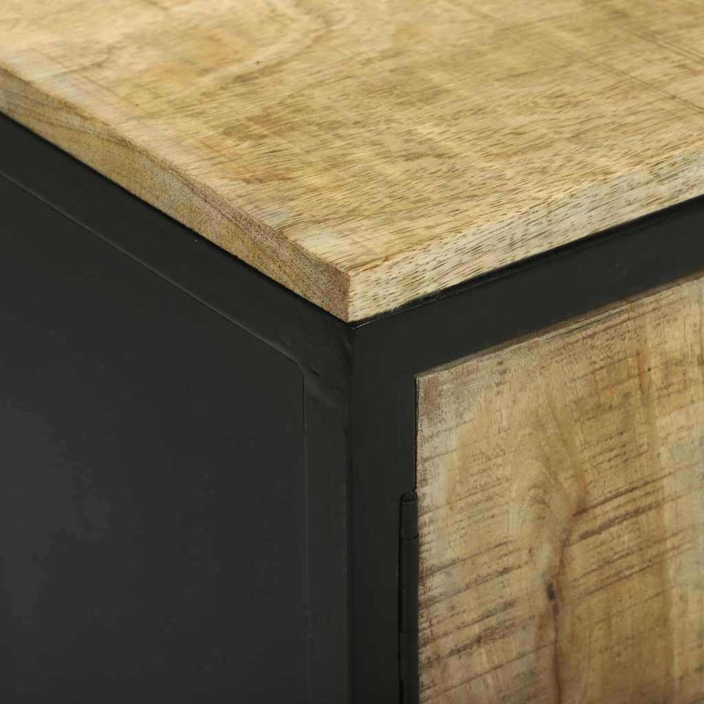 Console Table with Door Brown 100 x 35 x 70 cm Solid mango wood