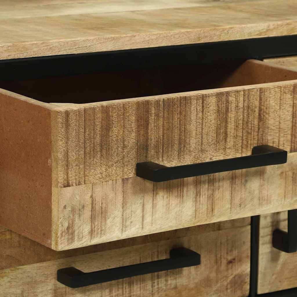Console Table with Door Brown 100 x 35 x 70 cm Solid mango wood