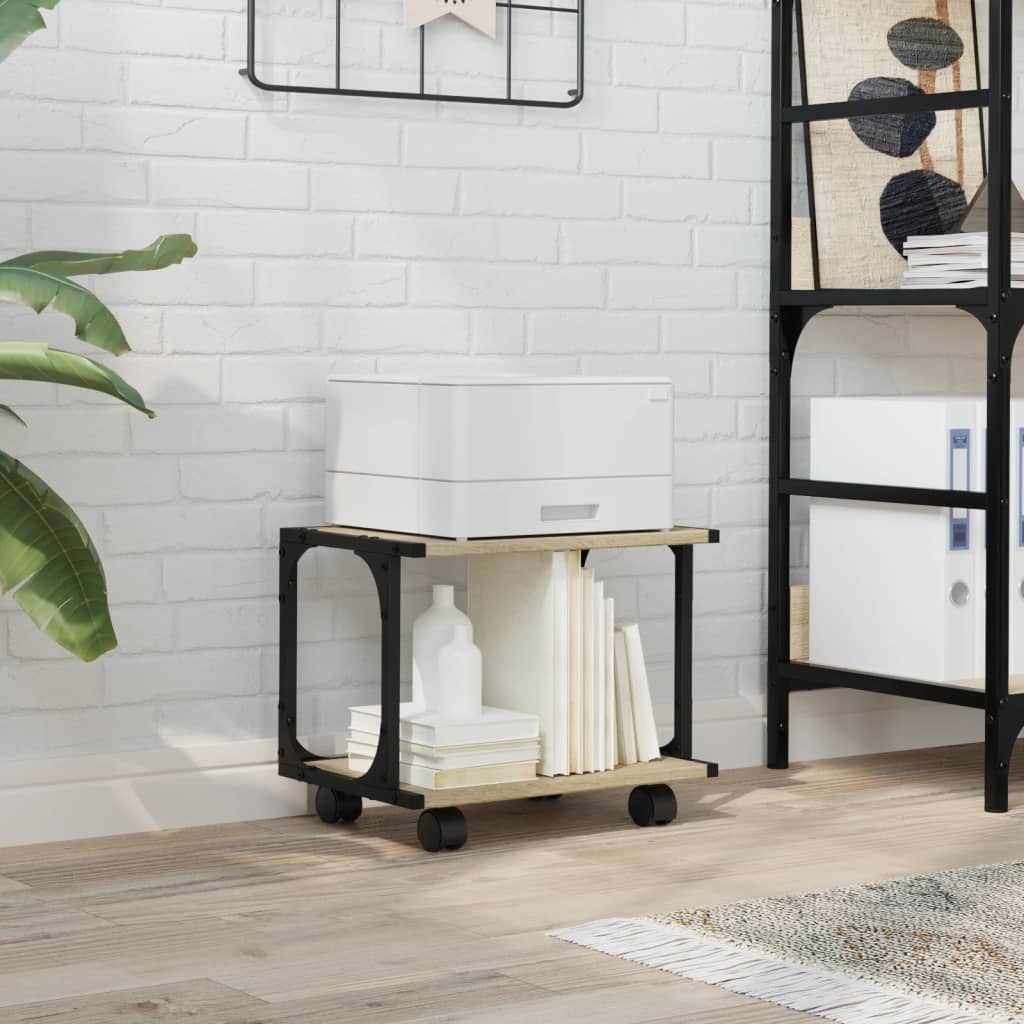 Printer Stand 2-Tier Sonoma Oak 41x28x33.5 cm Engineered Wood