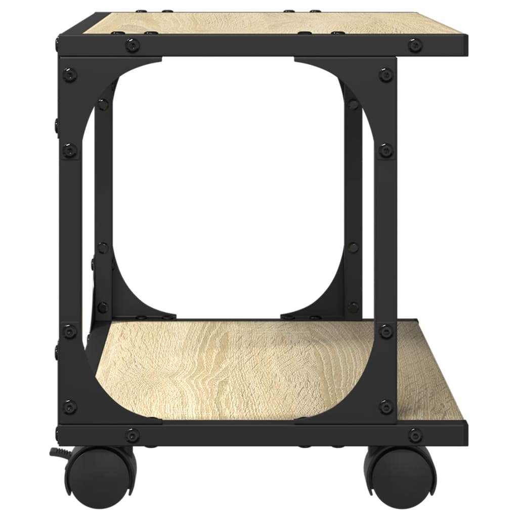 Printer Stand 2-Tier Sonoma Oak 41x28x33.5 cm Engineered Wood