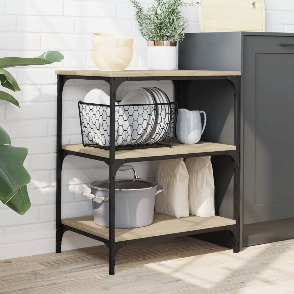 Kitchen Trolley Sonoma Oak 60x41x76 cm Engineered Wood