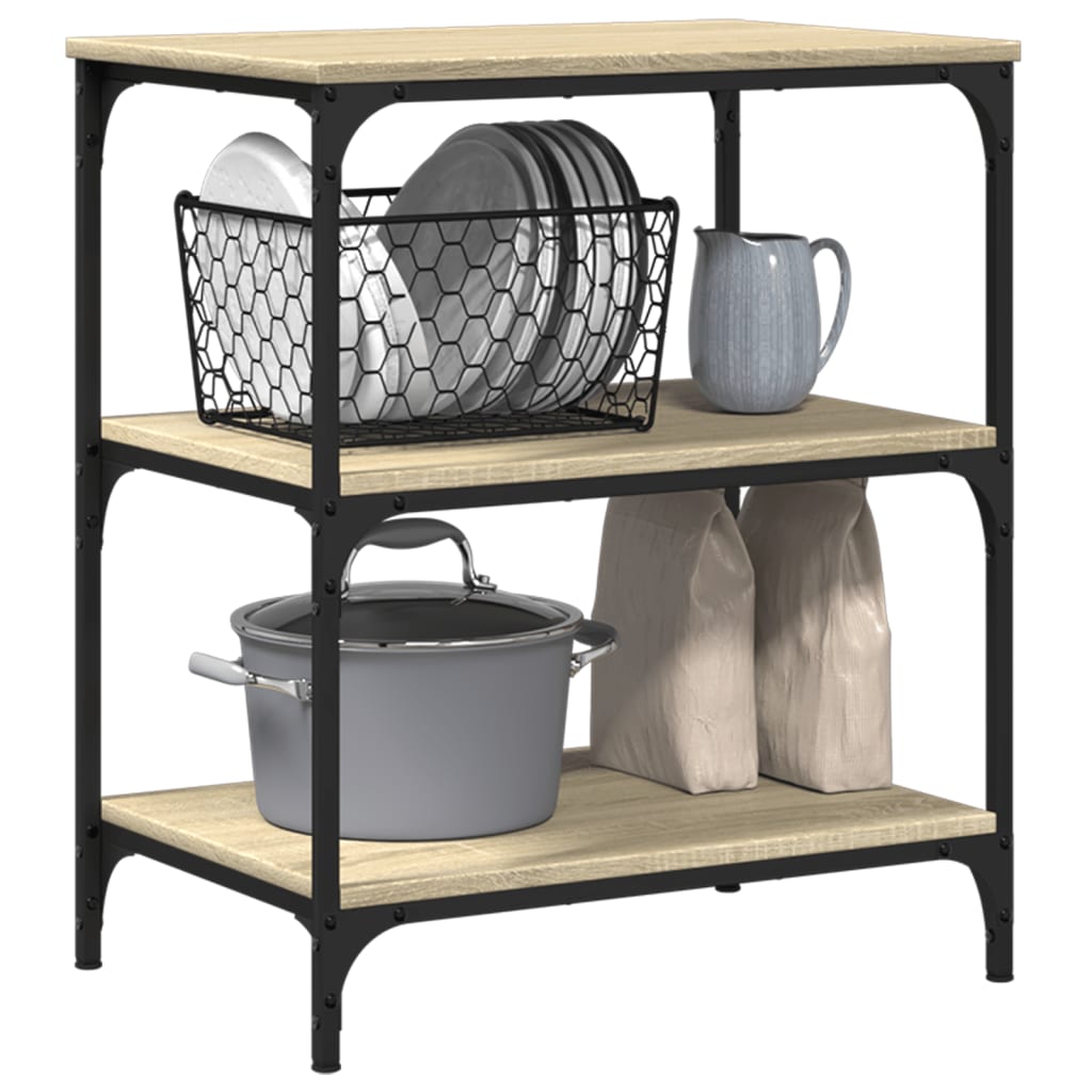 Kitchen Trolley Sonoma Oak 60x41x76 cm Engineered Wood