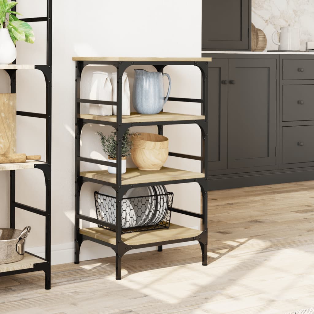 Kitchen Trolley Sonoma Oak 45x35x89.5 cm Engineered Wood