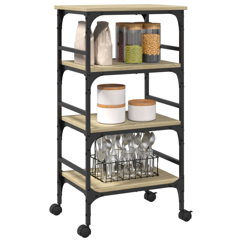 Kitchen Trolley Sonoma Oak 45x35x89.5 cm Engineered Wood