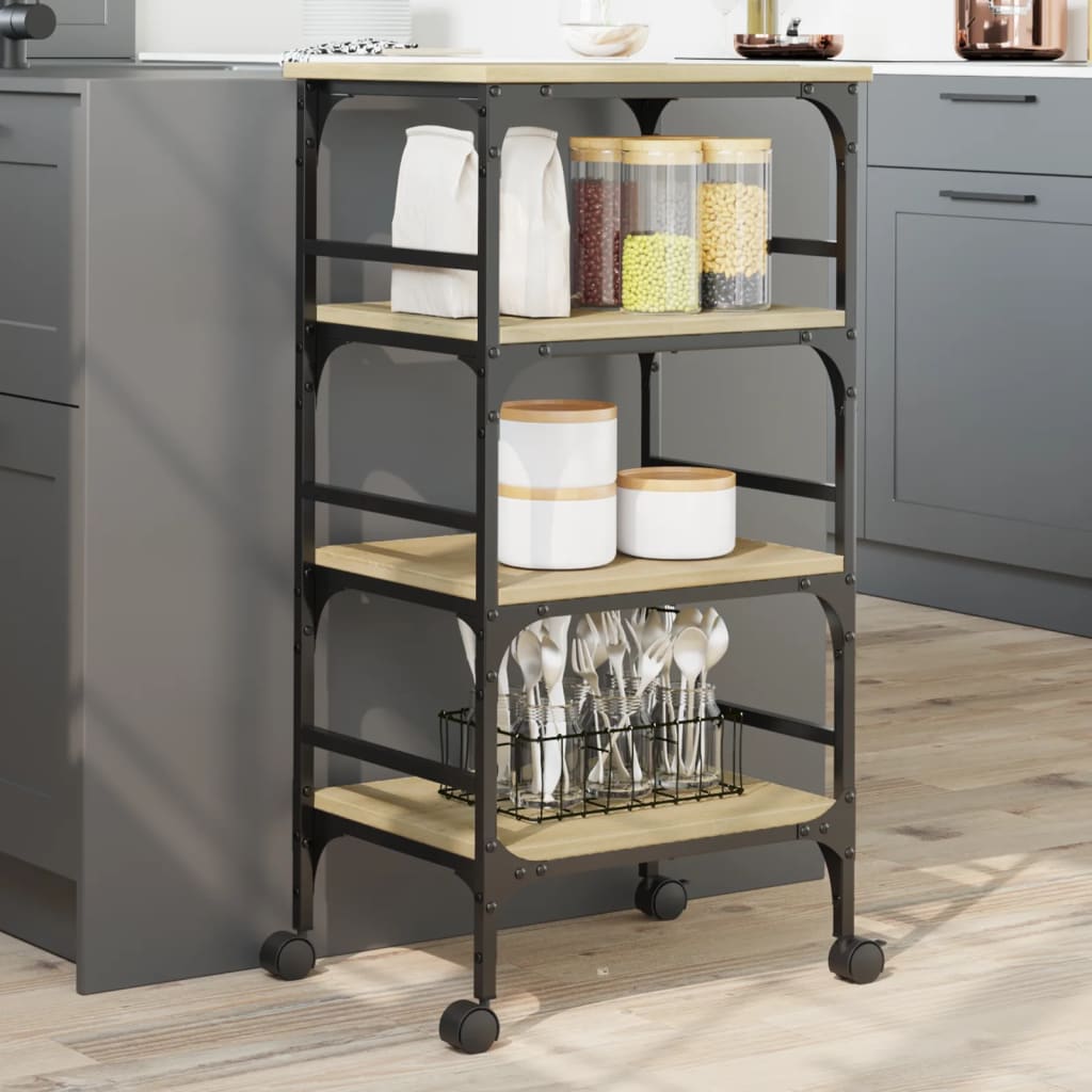 Kitchen Trolley Sonoma Oak 45x35x89.5 cm Engineered Wood