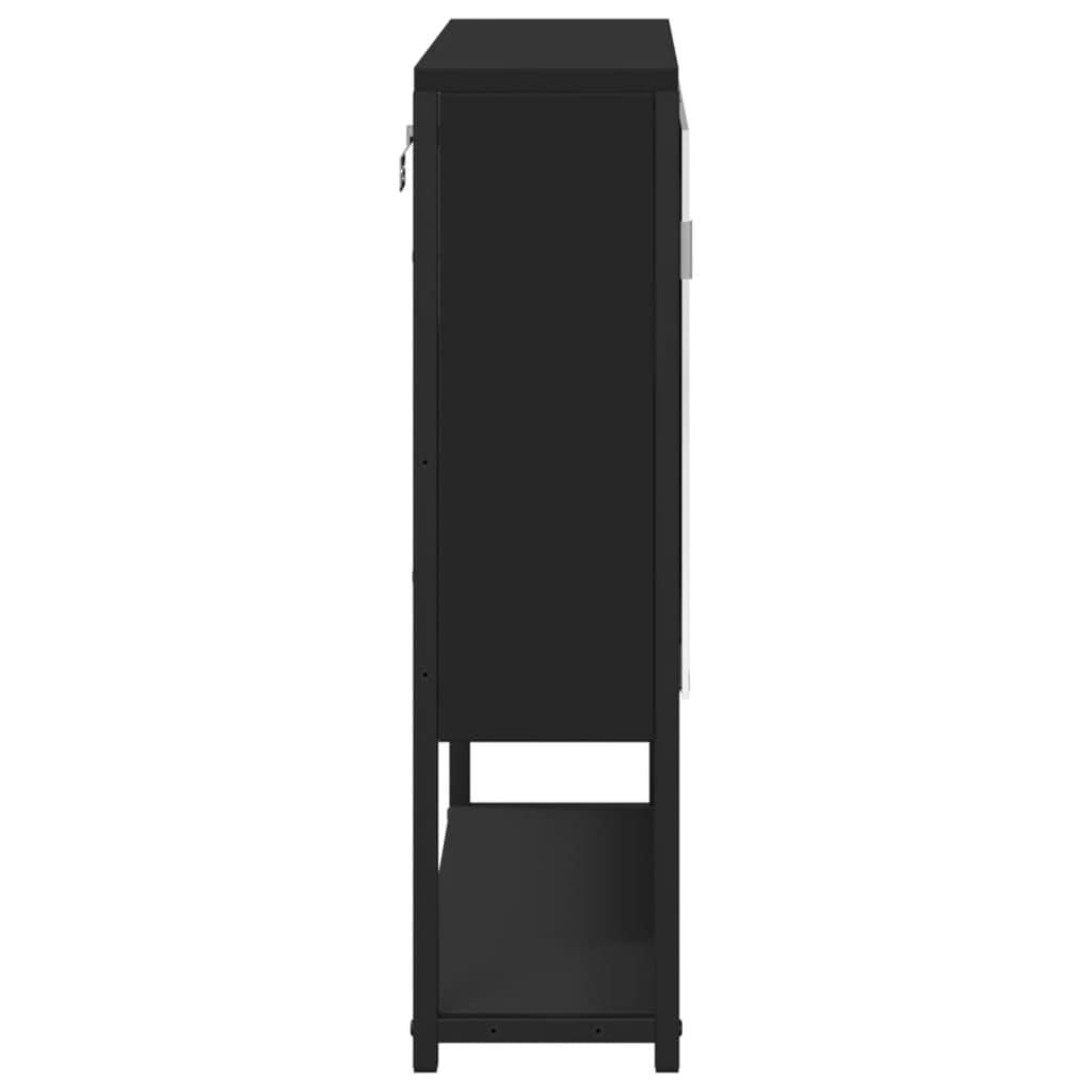 Bathroom Mirror Cabinet Black 60x16x60 cm Engineered Wood