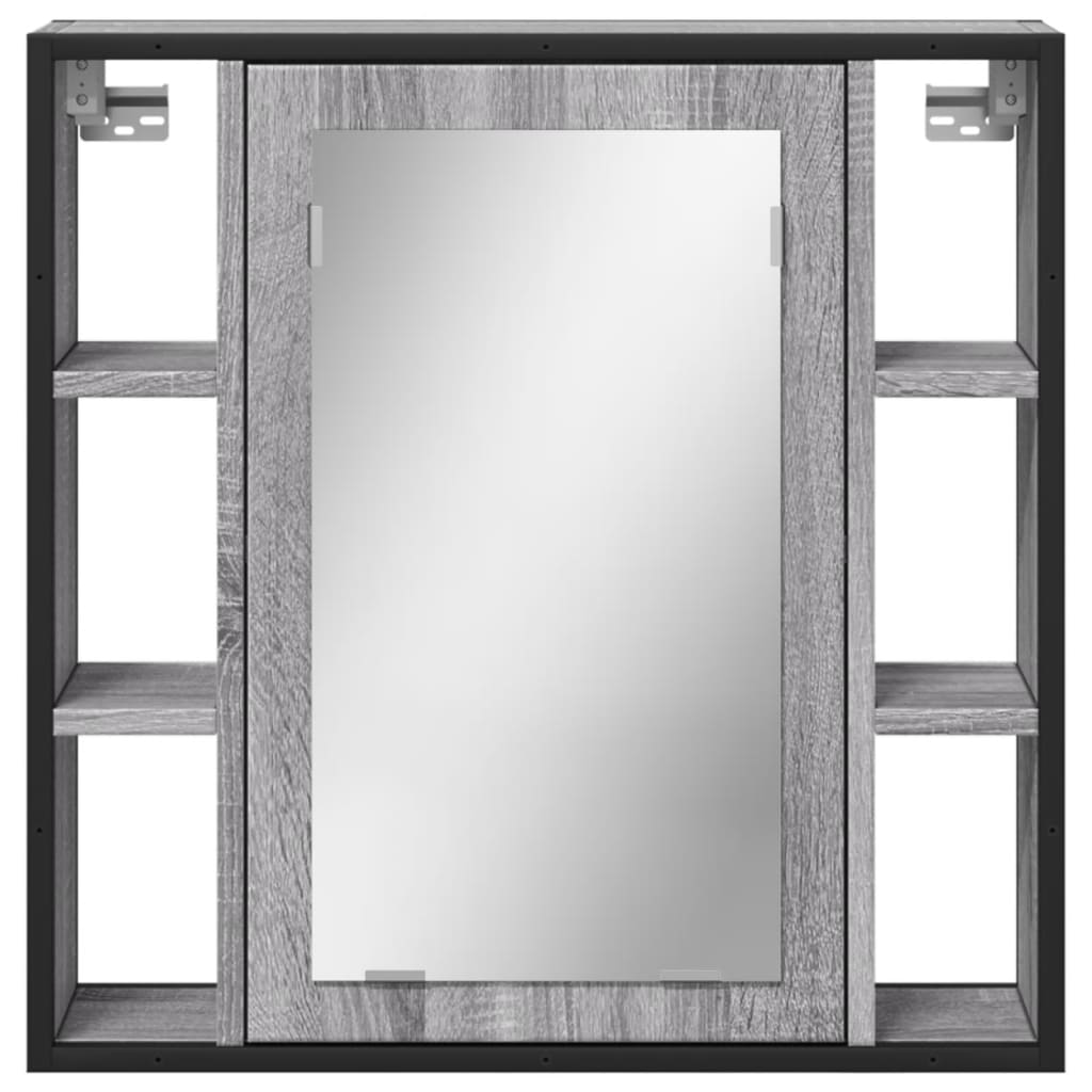 Bathroom Mirror Cabinet Grey Sonoma 60x16x60 cm Engineered Wood
