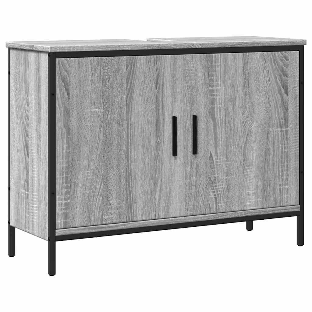 Bathroom Sink Cabinet Grey Sonoma 80x30x60 cm Engineered Wood