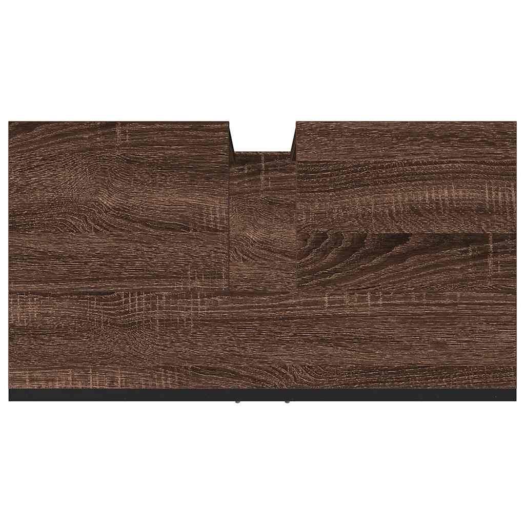 Bathroom Sink Cabinet Brown Oak 60x33x60 cm Engineered Wood