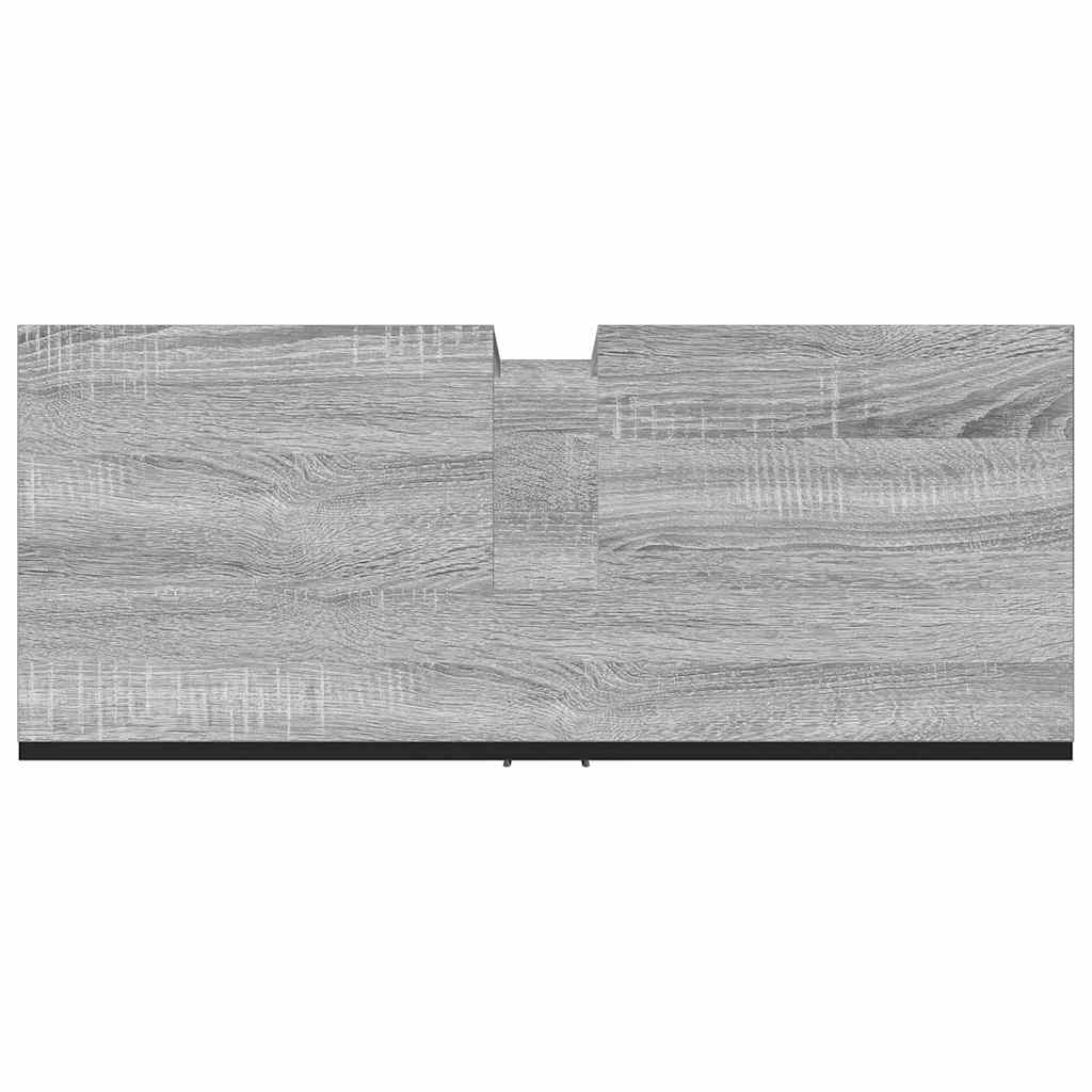 Bathroom Sink Cabinet Grey Sonoma 80x33x60 cm Engineered Wood