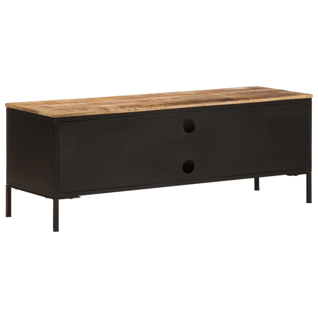 TV Cabinet 110x35x40 cm Solid Rough Wood Mango