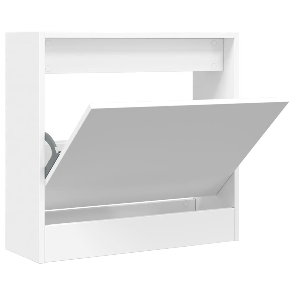 Shoe Cabinet White 60x21x57 cm Engineered Wood
