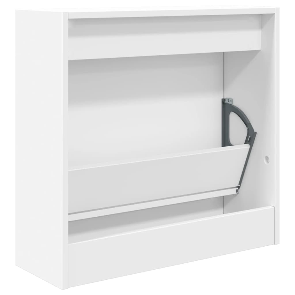 Shoe Cabinet White 60x21x57 cm Engineered Wood