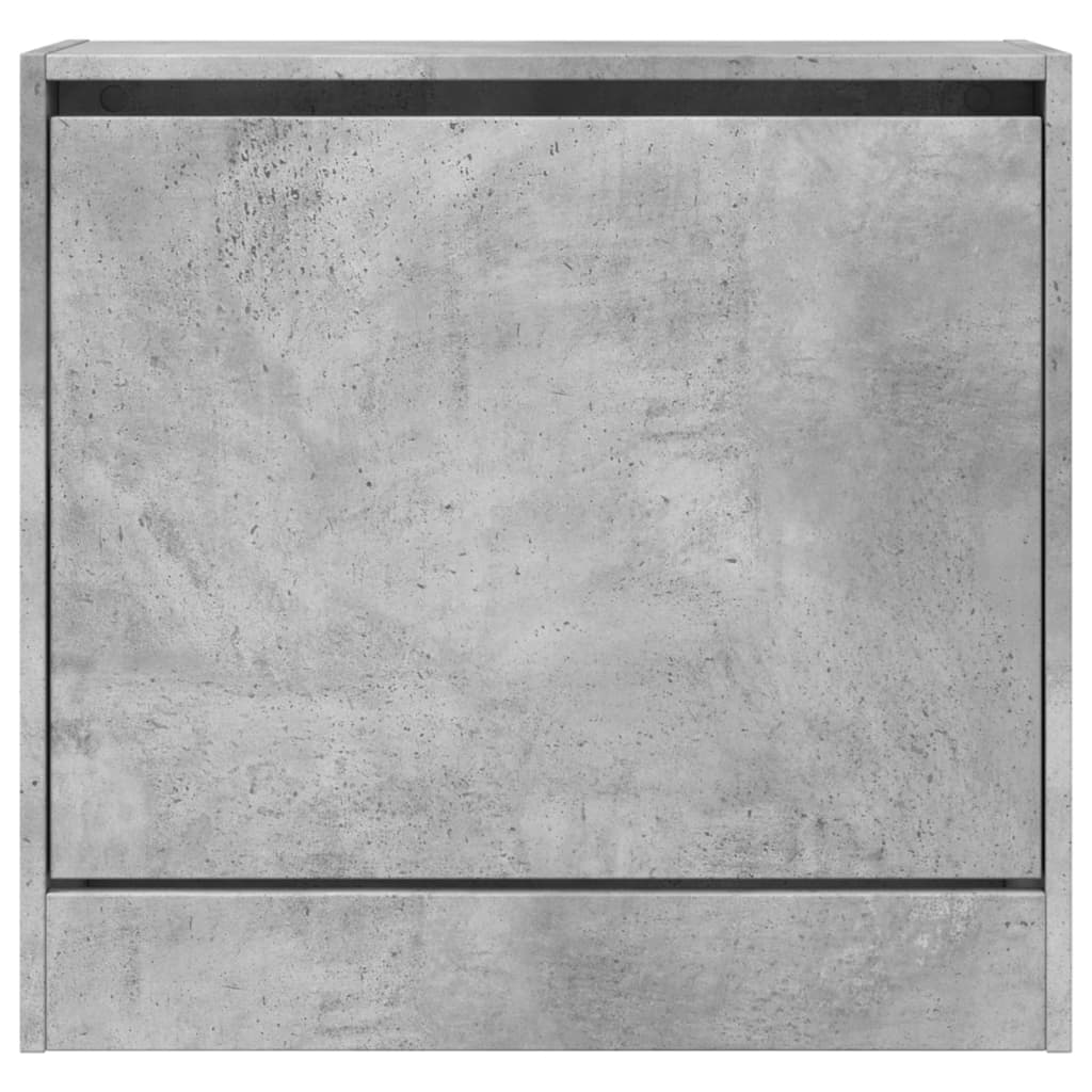 Shoe Cabinet Concrete Grey 60x21x57 cm Engineered Wood