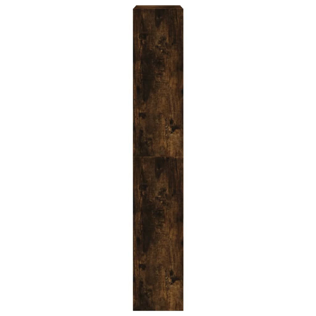 Shoe Cabinet Smoked Oak 60x21x125.5 cm Engineered Wood