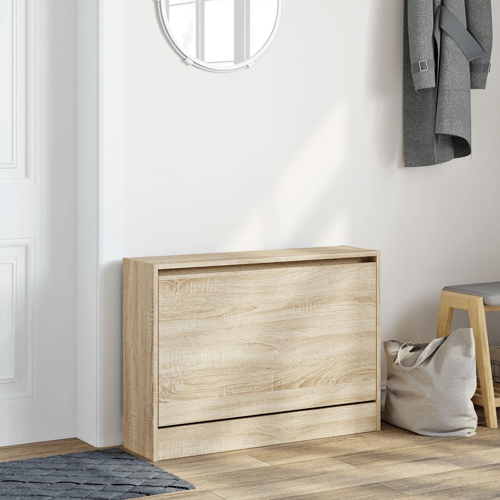 Shoe Cabinet Sonoma Oak 80x21x57 cm Engineered Wood