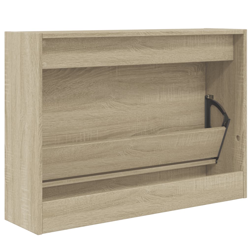 Shoe Cabinet Sonoma Oak 80x21x57 cm Engineered Wood