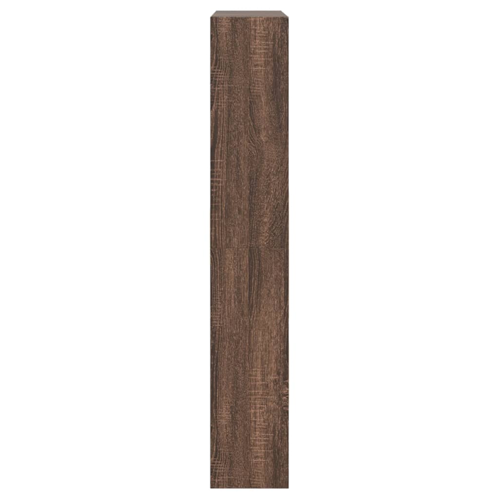 Shoe Cabinet Brown Oak 80x21x125.5 cm Engineered Wood