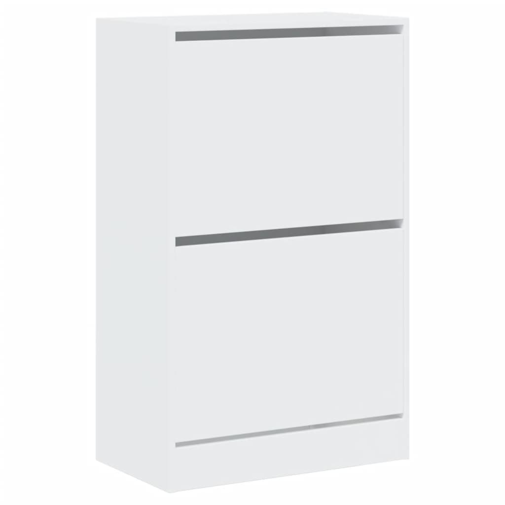Shoe Cabinet White 60x34x96.5 cm Engineered Wood