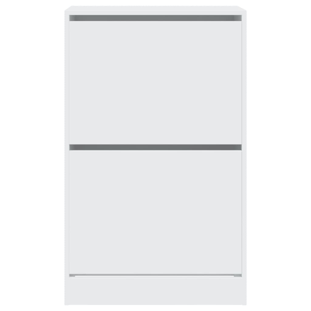 Shoe Cabinet White 60x34x96.5 cm Engineered Wood
